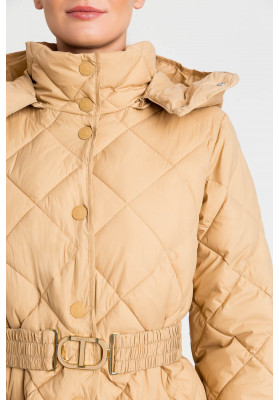 parka acolchada camel twin set