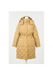 parka acolchada camel twin set