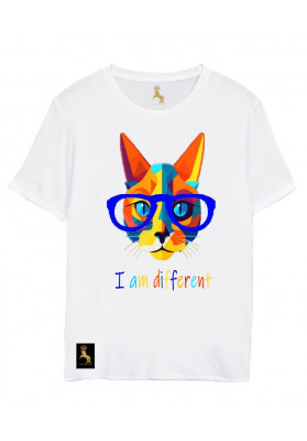 camiseta unisex cat blanca love and live