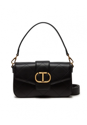 bolso piel negro twin set