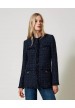 chaqueta tweed azul Twin set