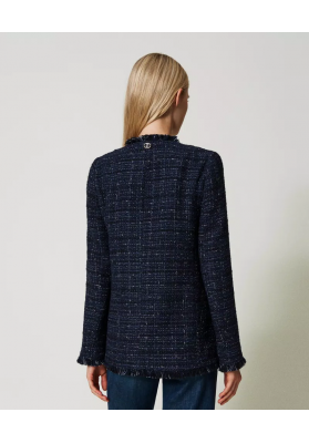 chaqueta tweed azul Twin set