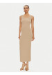 vestido camel karl lagerfeld