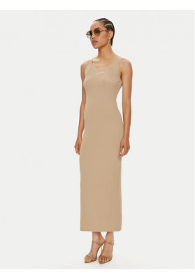 vestido camel karl lagerfeld