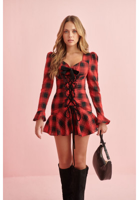 vestido poppy tartan Fetiche