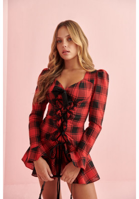 vestido poppy tartan Fetiche