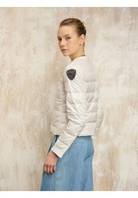 plumifero corto rose blanco Blauer