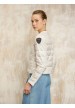 plumifero corto rose blanco Blauer