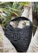 bolso rafia negro Fetiche