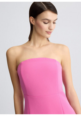 vestido bustier rosa liujo