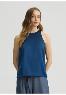 top con lazo azul liujo