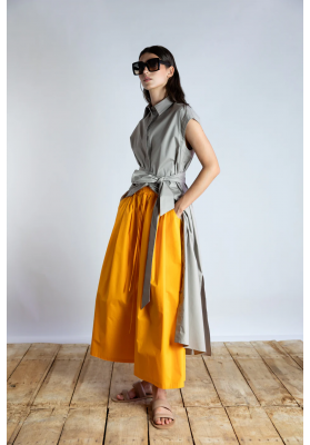 vestido camisero gris Psophia
