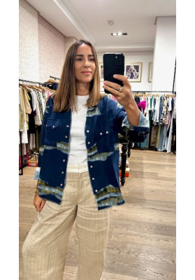camisa azul Five jeans