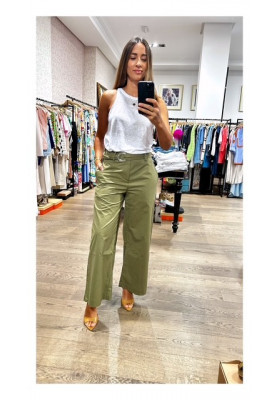 pantalon algodon liujo kaki