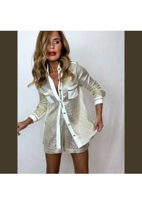 camisa dorada Privee