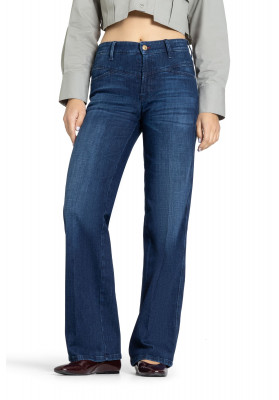 vaquero oscuro recto Aimee Seam Cambio