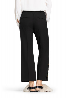 pantalon negro France Statement slit cambio