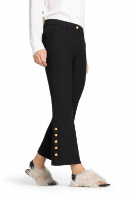 pantalon negro France Statement slit cambio