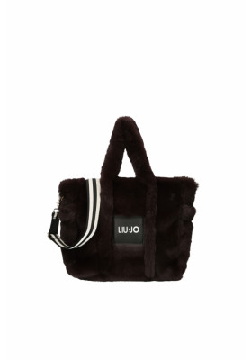 bolso peluche chocolate liujo
