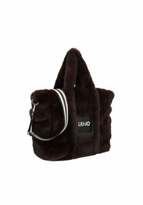 bolso peluche chocolate liujo