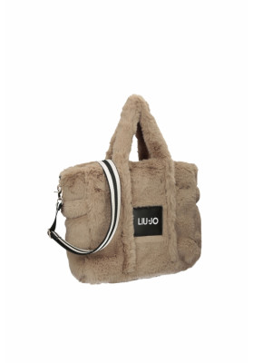 bolso peluche champagne