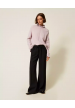 pantalón holgado de crepe con cordón