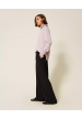 pantalón holgado de crepe con cordón