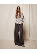 pantalon palazzo con pliegues