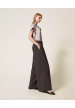 pantalon palazzo con pliegues