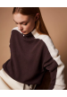 jersey de cuello cisne bicolor