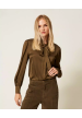 camisa de raso jacquard