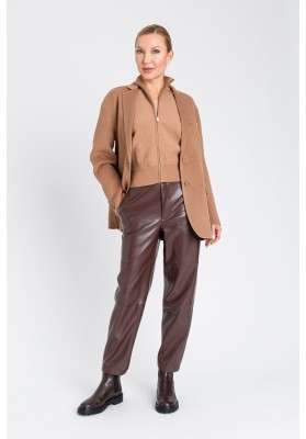 pantalon ecopiel burgundi