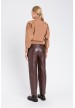 pantalon ecopiel burgundi