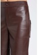 pantalon ecopiel burgundi