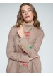 chaqueta beige punto bordado