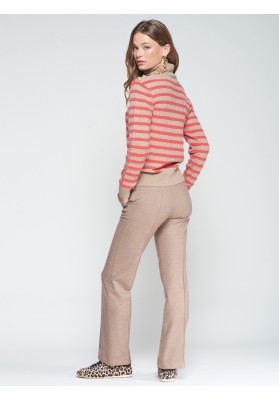 PANTALON CARLA PUNTO DIAGONAL BEIGE