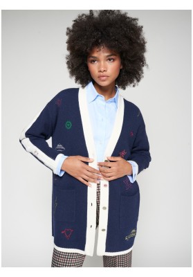 cardigan marino bordado