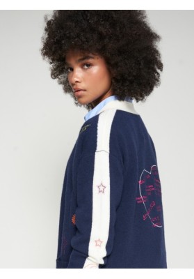 cardigan marino bordado