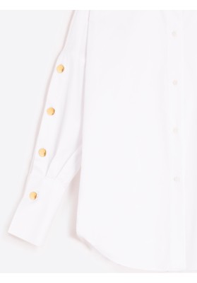 camisa blanco botones
