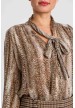 camisa print lurex