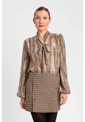 camisa print lurex