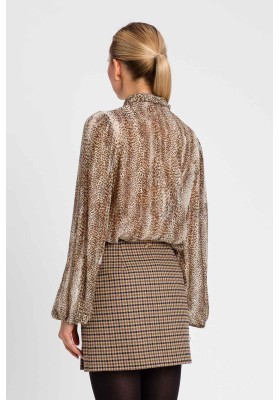 camisa print lurex
