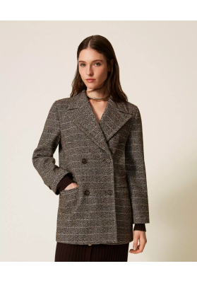 Chaqueton de lana mixta con lurex