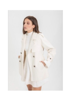 abrigo estilo gabardina corto