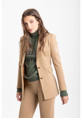 chaqueta blazer basica camel