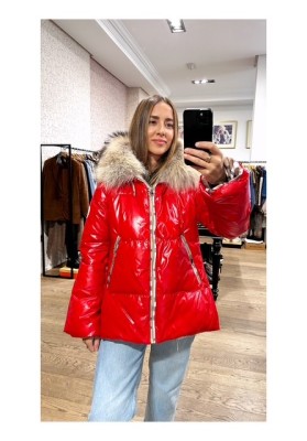 plumas rojo reversible