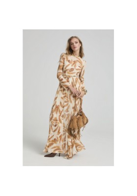 vestido plumas
