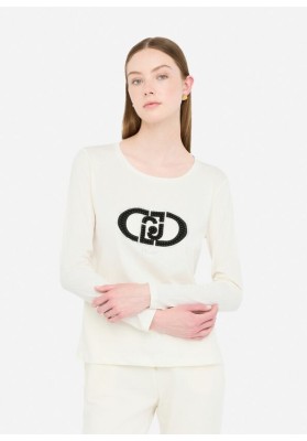 camiseta perlas manga larga