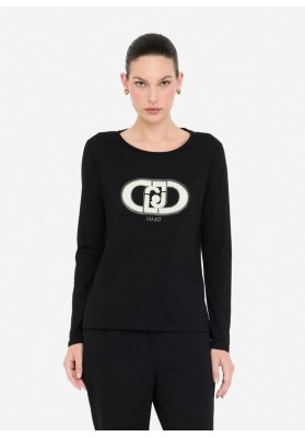 camiseta perlas manga larga