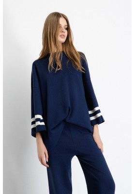 jersey azul  con ribete gaelle